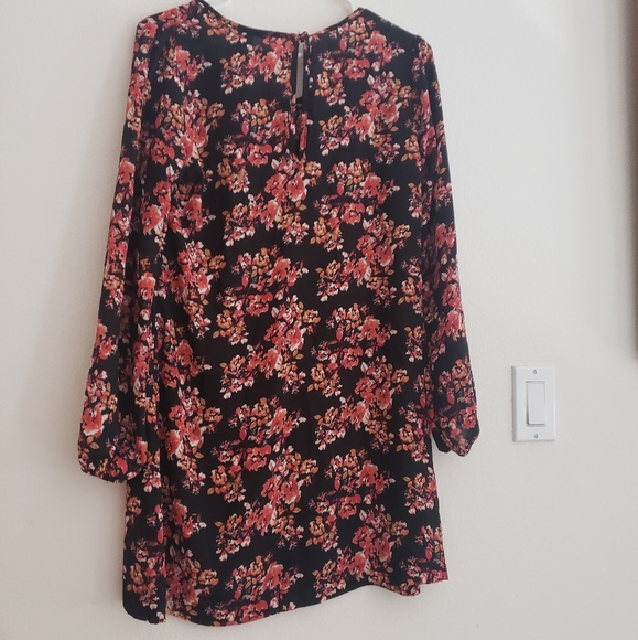 American Rag Camisole Red Orange Floral Dress - Picture 3 of 5